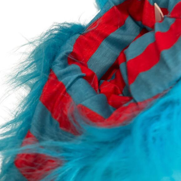 Universal Studios Thing 1 2 Fuzzy Dr Seuss Hat Drawstring Funny Adult - Picture 7 of 9